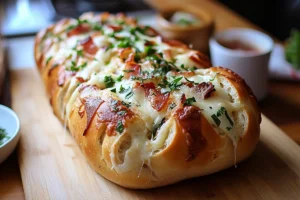 Chicken Bacon Ranch Stromboli 