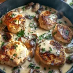 Chicken with Garlic Mushroom Sauce