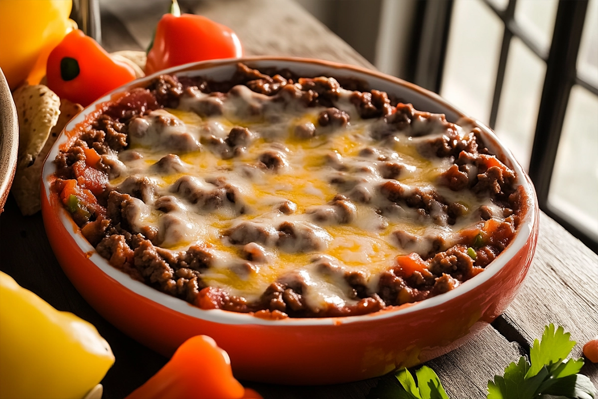 Rotel Dip with Ground Beef